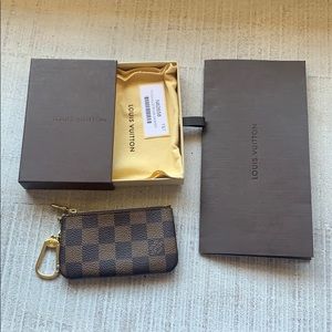 Louis Vuitton Cles Key Pouch Damier Ebene